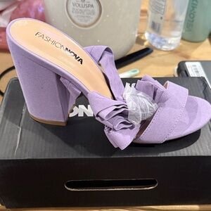 Fashion Nova Lavender Block Heels